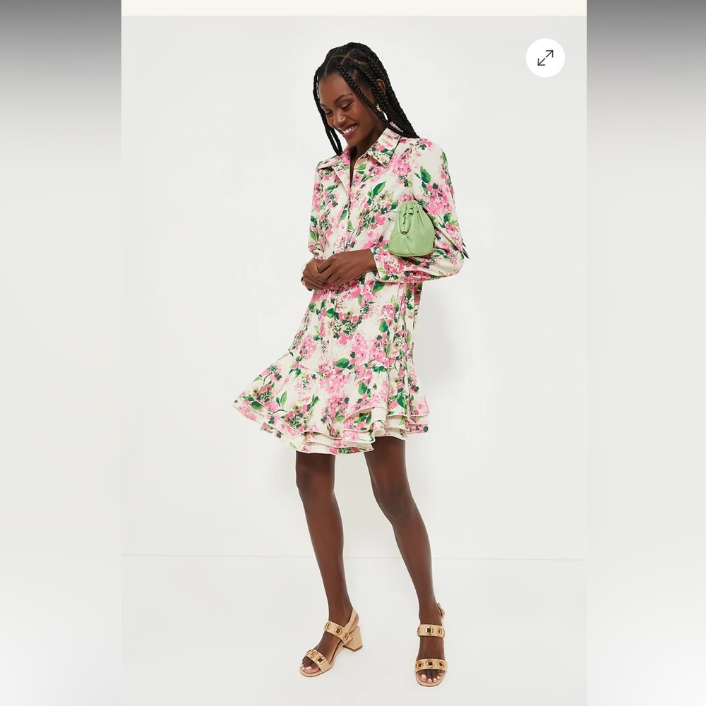 TUCKERNUCK

Gossamer Pink Hydrangea Callahan Shirt Dress Size XL